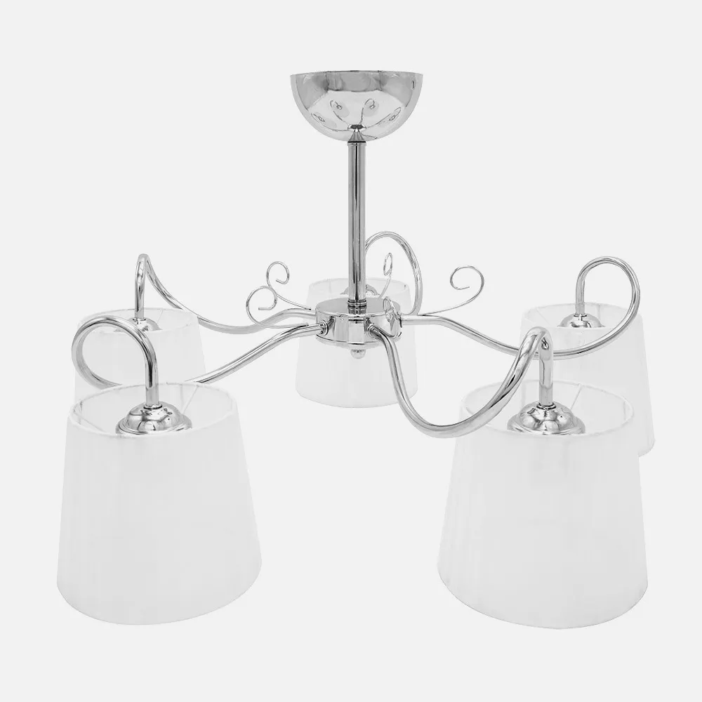 Lampara Cuzco 5xe14 Cromo 37x65x65 Cm