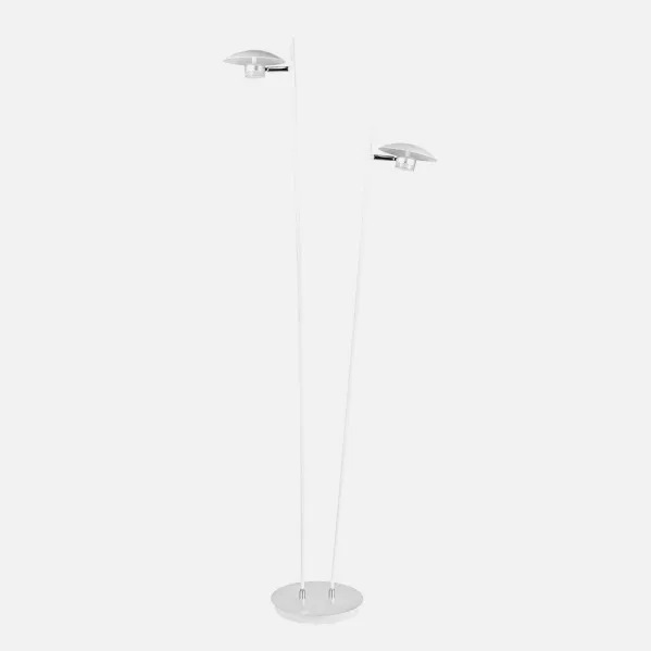 Pie Salon Ciudad Del Cabo 2l 12w 4000k Blanc/plata150x30x25 Cm 1080 Lm Dirigible Y Orientable