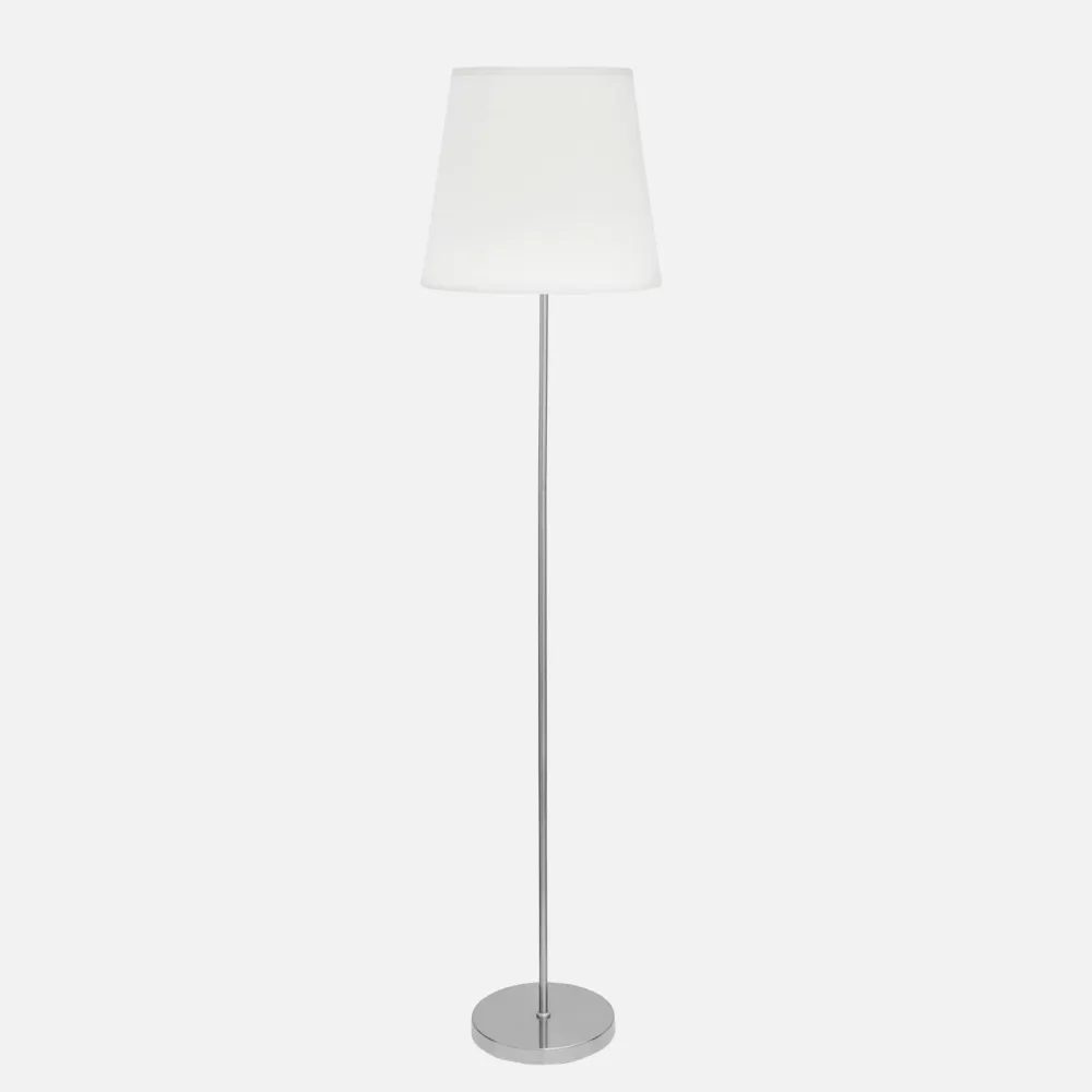 Maldivas 1xe27 Níquel/branco 175x40x40 Cm Piso da sala de estar