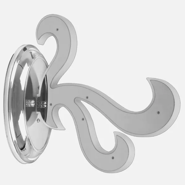 Lâmpada de parede Fuego 1 L Chrome 9w 360lm 4000k 23x12x26,5