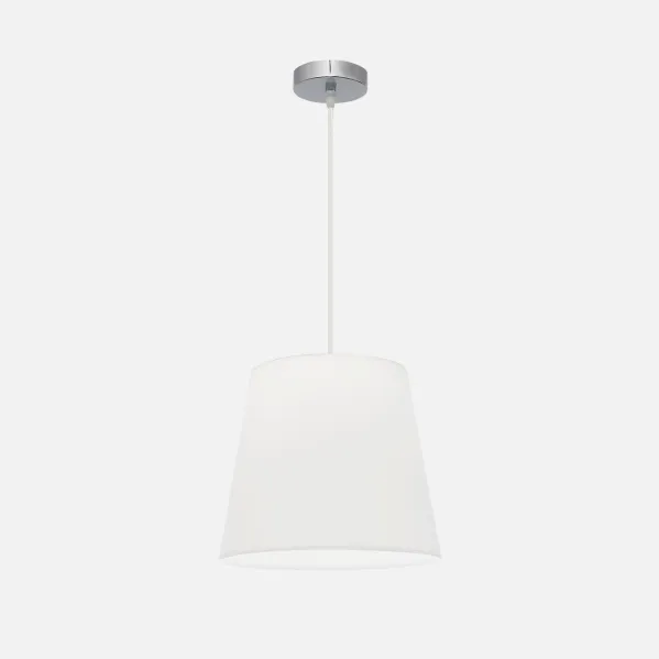 Pendant Light Maldives 1xe27 Chrome/White Regx35x35 Cm