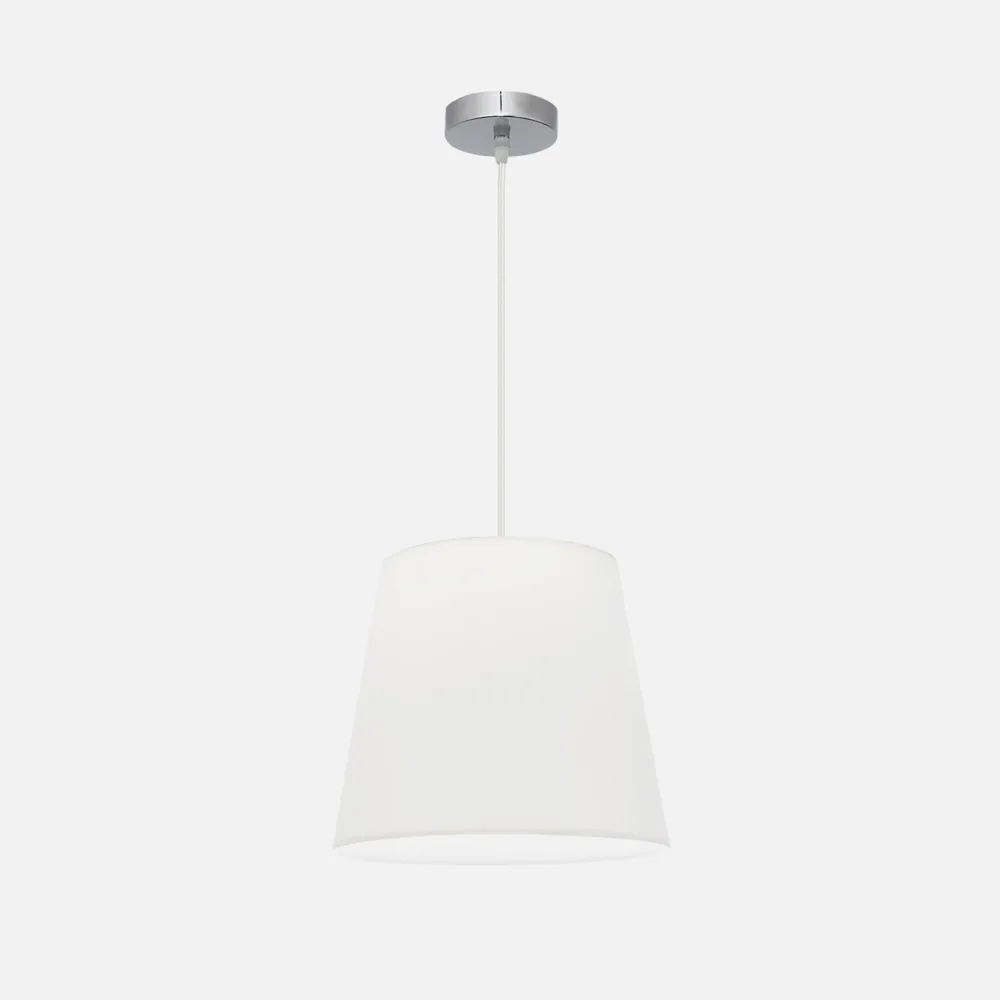 Colgante Maldivas 1xe27 Cromo/blanco Regx35x35 Cm