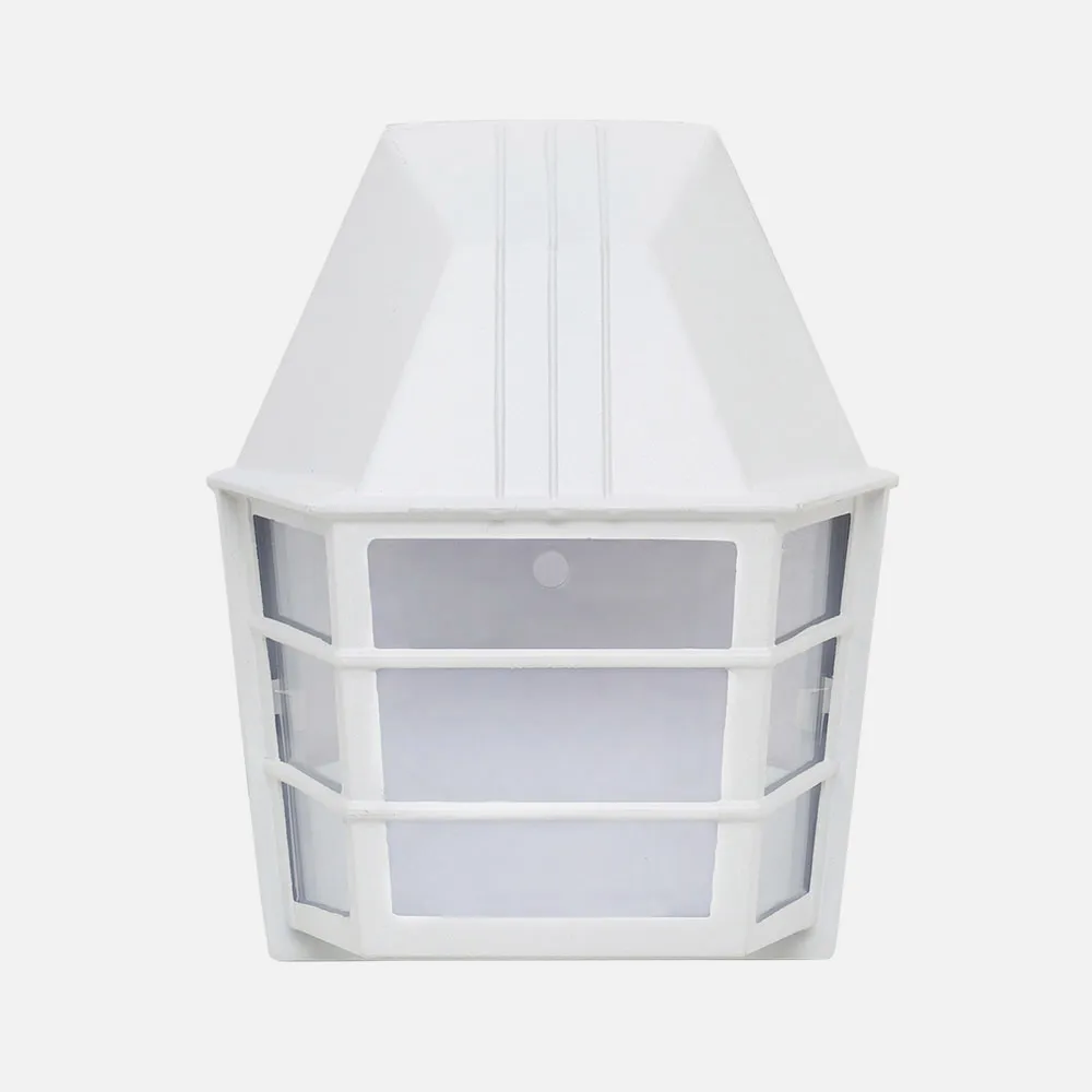 Aplique Exterior Aluminio Acrux 1xe27 Blanco Ip23  24x20x11,5 Cm