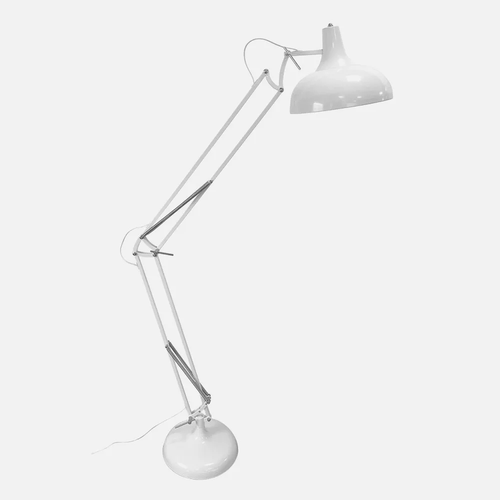 Pie Salon Articulable Malik 1xe27 Blanco 163x30x80 Cm