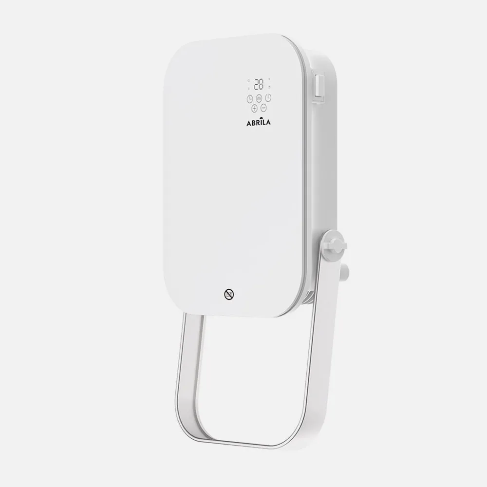 Termoventilador Pared Baño Austria 2000w Blanco  3funciones c/remoto y toallero Display Ip24 50x25x13cm