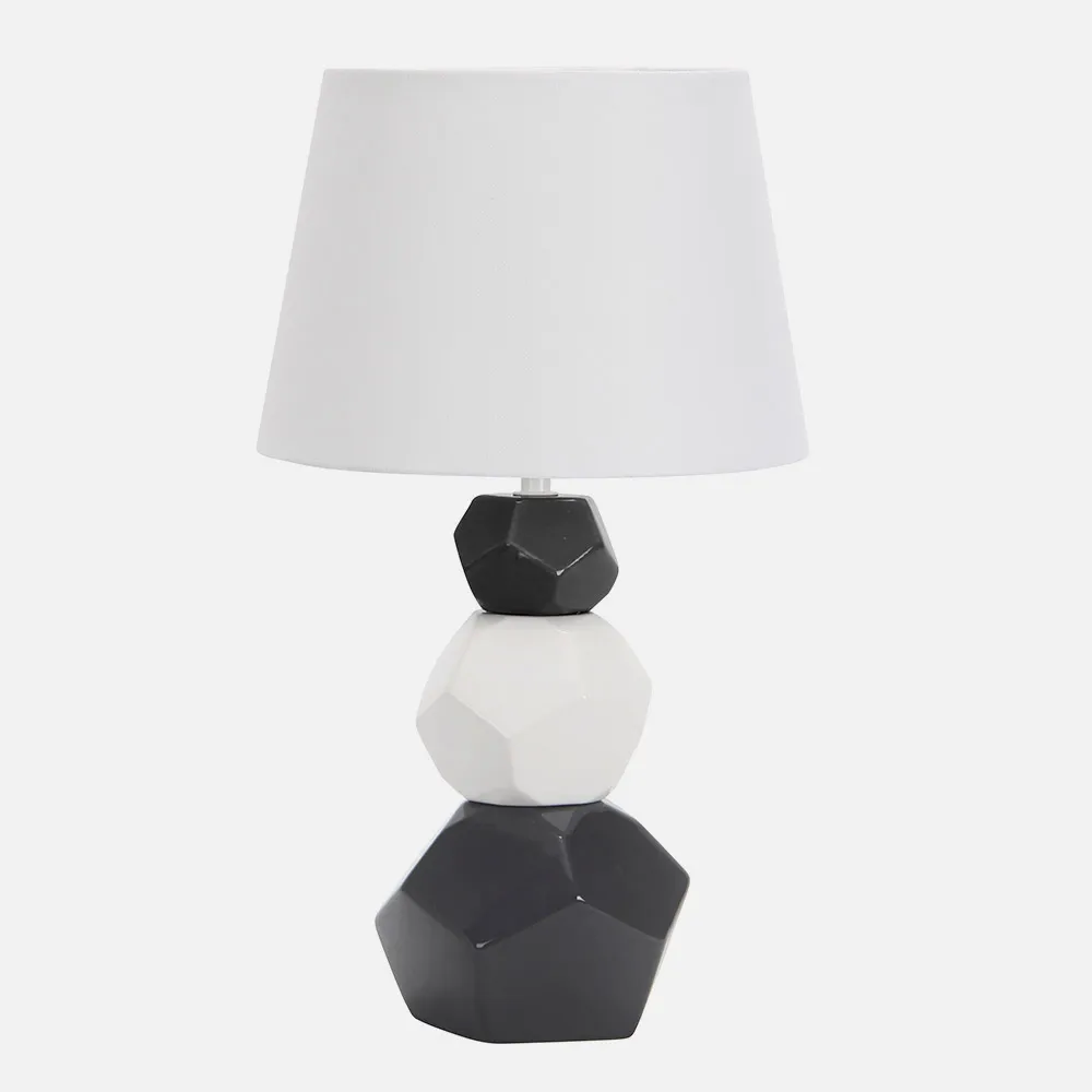 Lâmpada de Mesa Cerâmica Foz 1xe27 Blanc/negativo Pant Branco 41x24x24 Cm