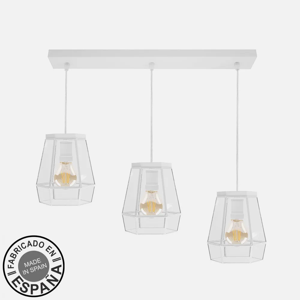 Regleta Guia 3xe27 Blanco Regx64x15 Cm