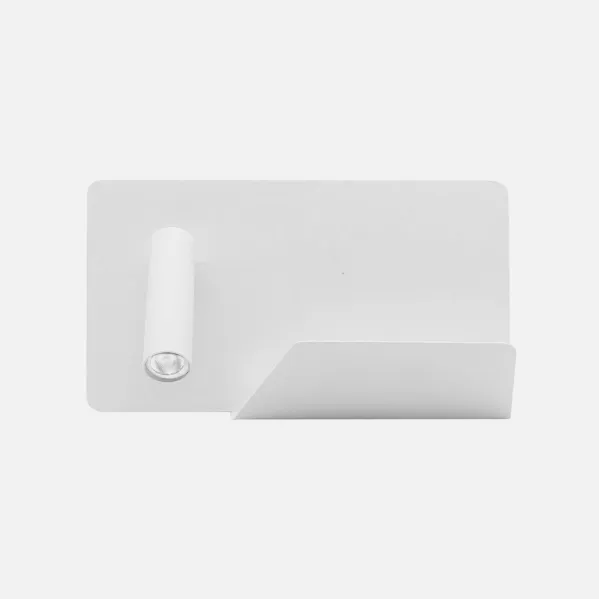 Wall light 3w 4000k Miguel Angel Left White With Usb  And Shelf 150lm 16x28x12 Cm Adjustable