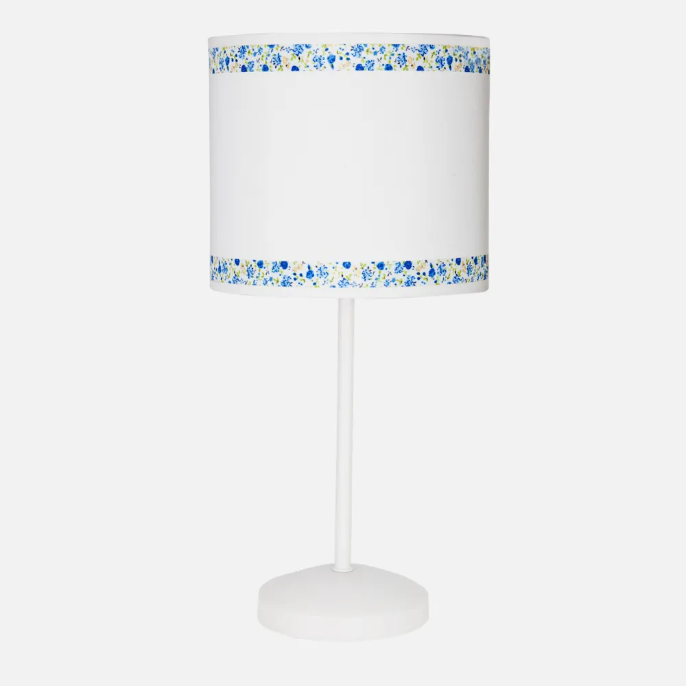 Lâmpada de mesa Cenefa branca/azul 1xe14