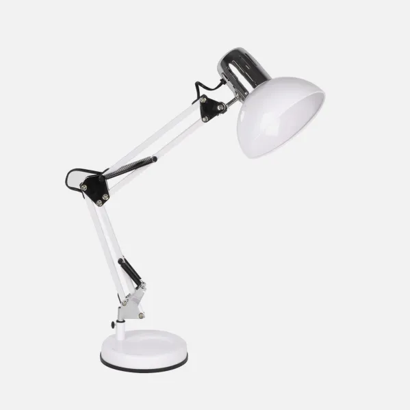 Desk lamp Articulated Rutilo 1xe27 White/chrome 57x39x15 Cm