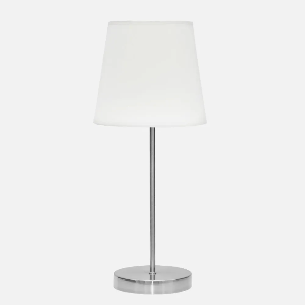 Sobre Mesa Maldivas 1xe14 Niquel/blanco 46x20x20 Cm