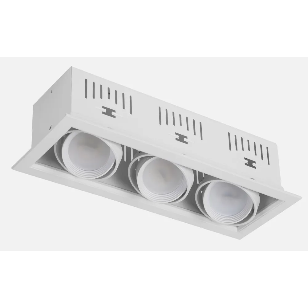 Foco Kardan Augusto Empotrar 3xgu10 Blanco 11x30bombillas No Incluidas