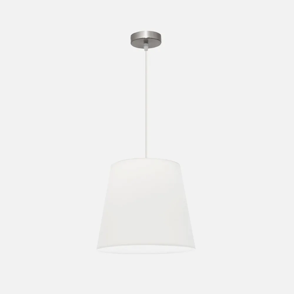 Colgante Maldivas 1xe27 Niquel/blanco Regx35x35 Cm