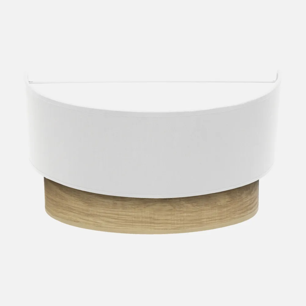 Aplique Tania 1xe27 Blanco/madera Clara 15x30x16 Cm