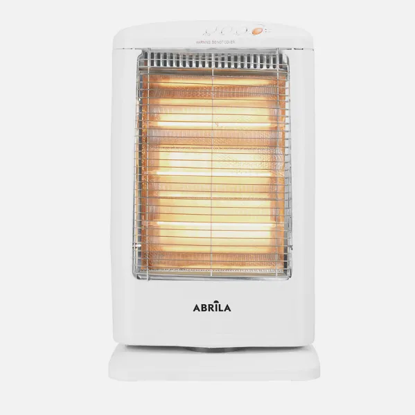 Heater Elec.Radiant 1200w White 3-power Oscillating 3-element,tip-over protection,carry handle 55x33x23 Cm