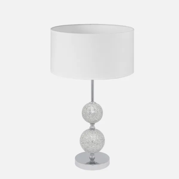 Table lamp  Salaria 1xe27 Chrome Lampshade White 35d