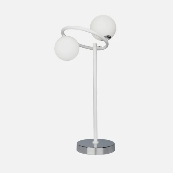 Table lamp The Habana 2xg9 White/chrome 50x21x23 Cm