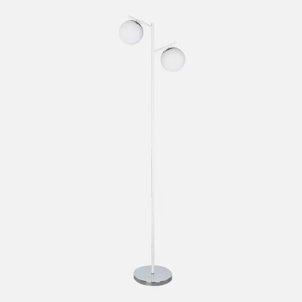 Havana Piso de pé 2xe14 Branco/Cromo 160x25x40 Cm