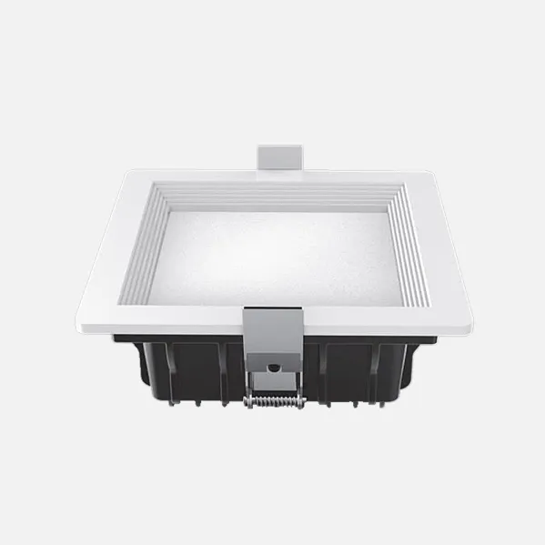 Downlight Led Intego Pro Square 21w 1130lm 6x14x14  Cm White 6400k Cut-out 12x12 Cm
