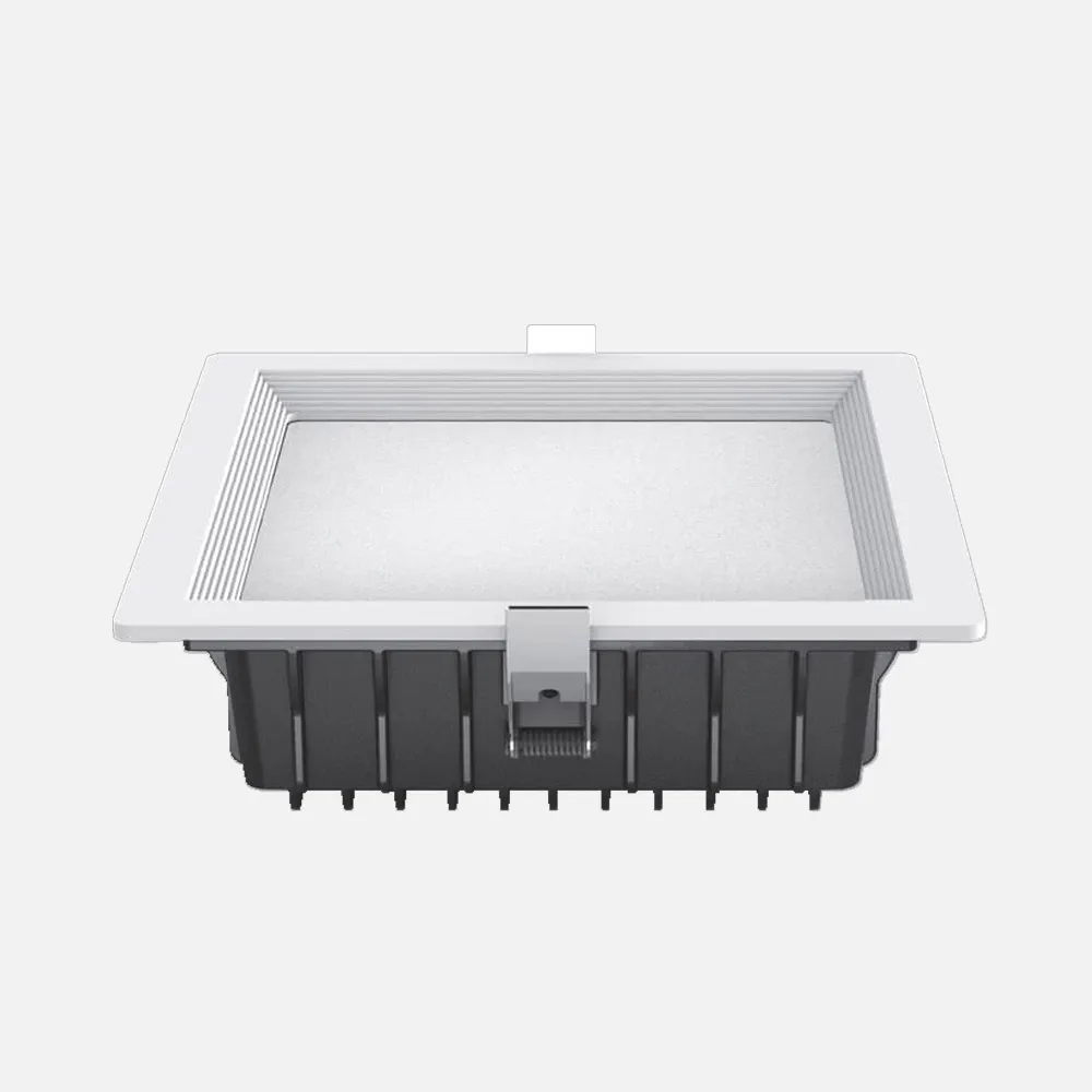 Downlight Led Intego Pro Cuad. 32w 1880lm 7x22x22 Cm Blanco 6400k  Corte 19x19 Cm