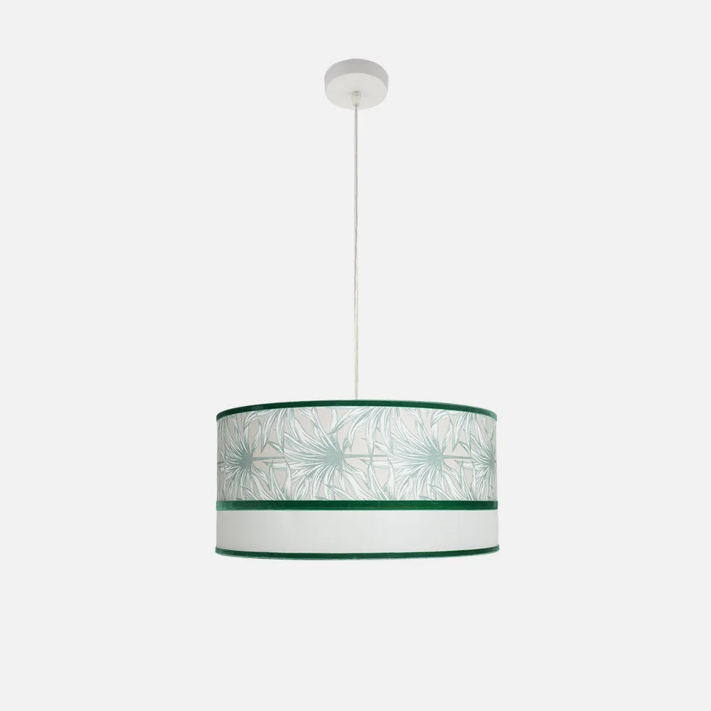 Colgante Caledonia 2xe27 Blanco/verde Regx50x50cm