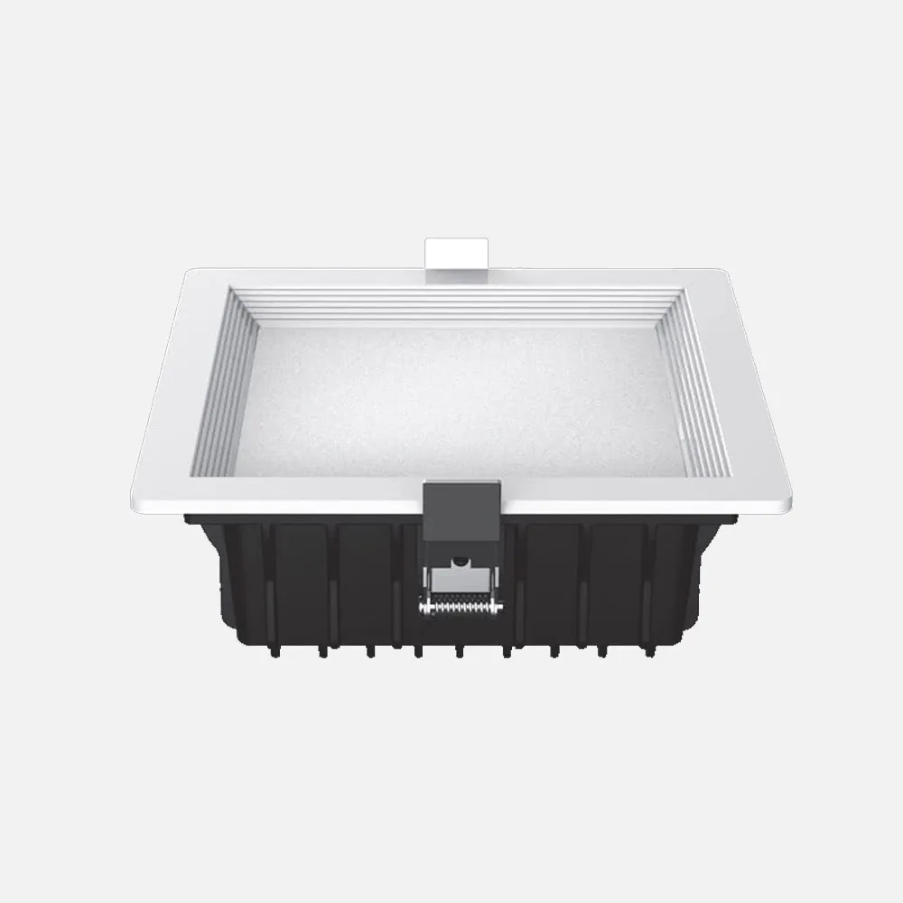 Downlight Led Intego Pro Cuadrado 26w 1490lm 7x18x18 Cm Blanco 6400k Corte 15,5x15,5 Cm