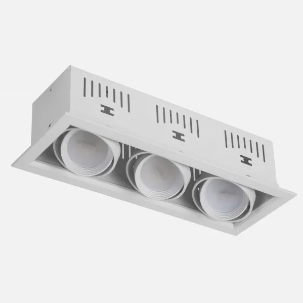 Foco Kardan Augusto Empotrar 3xgu10 Blanco 11x30bombillas No Incluidas