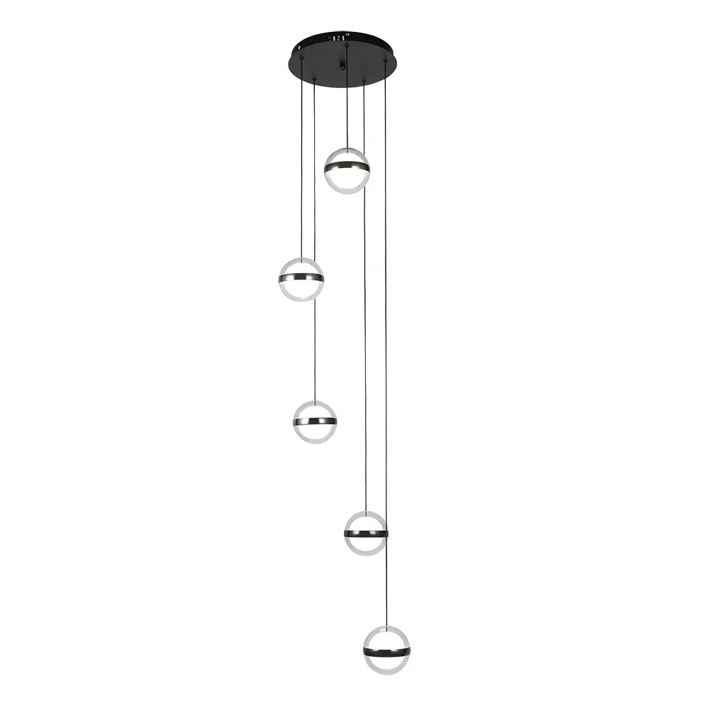 Plafon Colgante People 5l Negro 140w 3000-4000-6000k 10920lm Remoto Y Reg.intensidad Regx35x35cm Plafon Colgante People 5l Negro 140w 3000-4000-6000k 10920lm Remoto Y Reg.intensidad Regx35x35cm