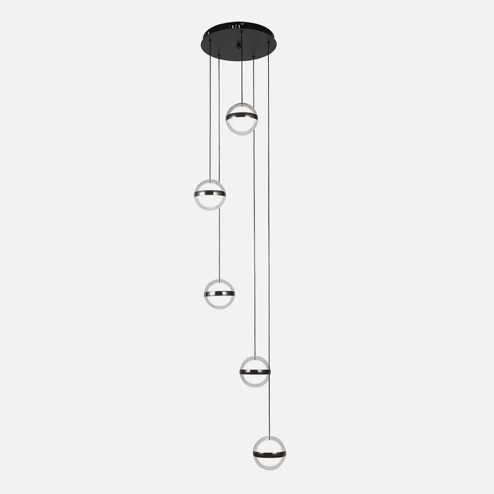 Plafon Colgante People 5l Negro 140w 3000-4000-6000k 10920lm Remoto Y Reg.intensidad Regx35x35cm Plafon Colgante People 5l Negro 140w 3000-4000-6000k 10920lm Remoto Y Reg.intensidad Regx35x35cm
