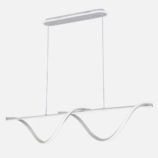 Colgante House Blanco 125w 3000-4000-6000k 5694lm  C/luz Ambiente Remoto Y Reg.intensidad Regx110x15cm