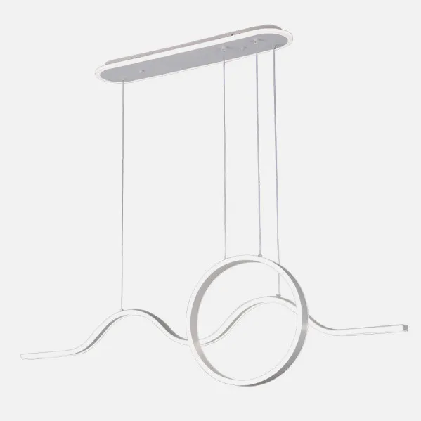 Colgante Year Blanco 177w 3000-4000-6000k 15756lm  C/luz Ambiente Remoto Y Reg.intensidad Regx120x15cm