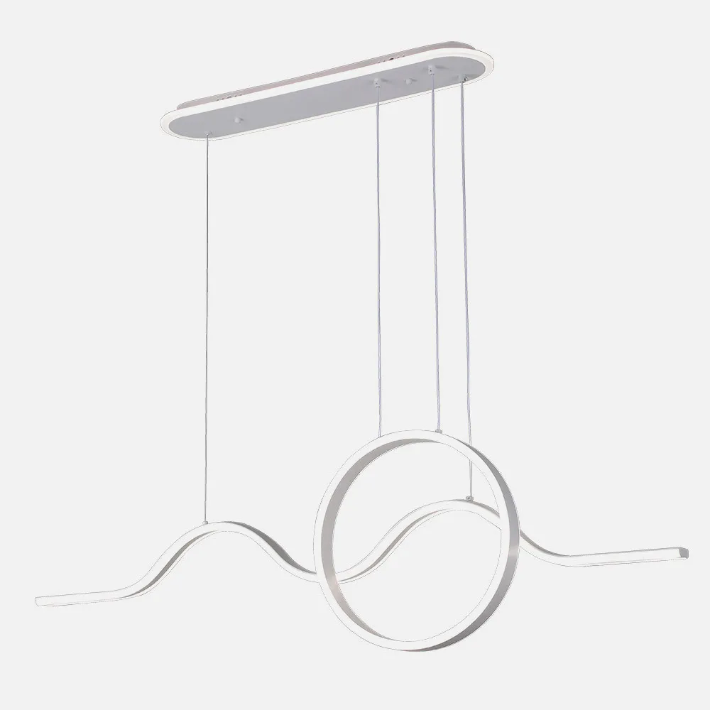 Colgante Year Blanco 177w 3000-4000-6000k 15756lm  C/luz Ambiente Remoto Y Reg.intensidad Regx120x15cm