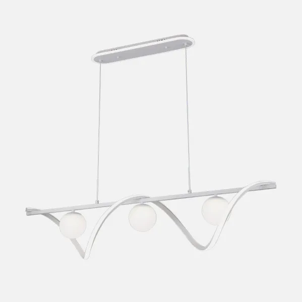 Colgante Century Blanco 151w 3000-4000-6000k 12590lm C/luz Ambiente, Remoto, Reg.intensidad Regx120x26cm