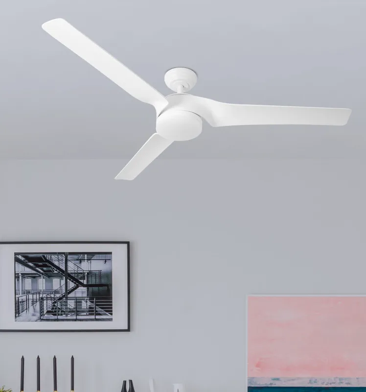 Ventilador Dc Montijo 24w Blanco 3aspas 6vel 132d 2424 Lm 3000-4000-6500k  Remoto+regulable Intensidad+temporizador+memoria