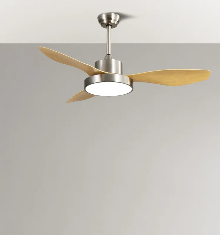 Ventilador DC Hayate  48w 4080lm Niq/haya 3 Asp 39/54x120x120cm 3000-4000-6000k C/remoto, Memoria Y Temporizador