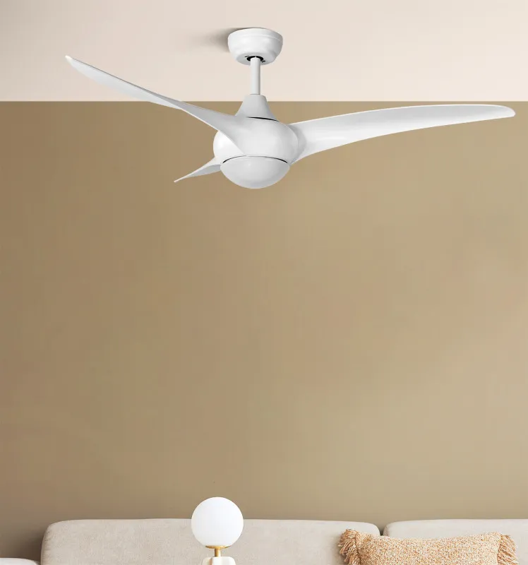 Ventilador Dc Canea 24w Blanco 3 Aspas 6 Velocidades 134d  3000-4500-6000k C/remoto, Memoria Y Temporizador 2424lm