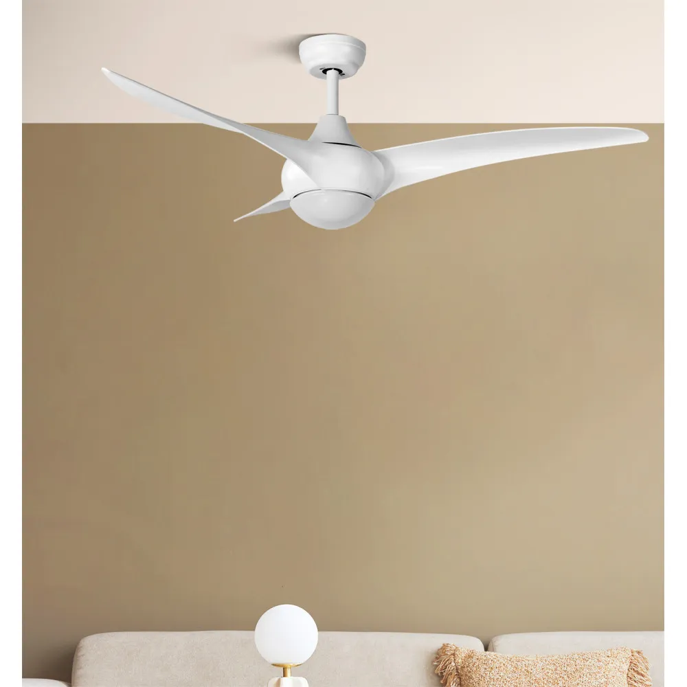 Ventilador Dc Canea 24w Blanco 3 Aspas 6 Velocidades 134d  3000-4500-6000k C/remoto, Memoria Y Temporizador 2424lm