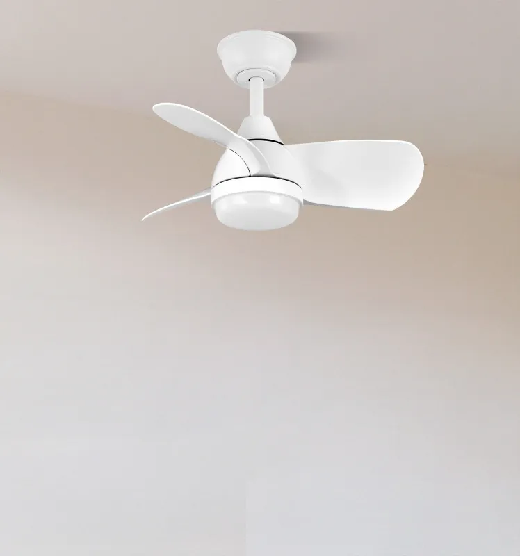 Ventilador Dc 24w Pirdo Blanco 3 Aspas 60d 2400lm 6 Vel. 3000-4500-6000k C/remoto, Memoria Y Temporizador