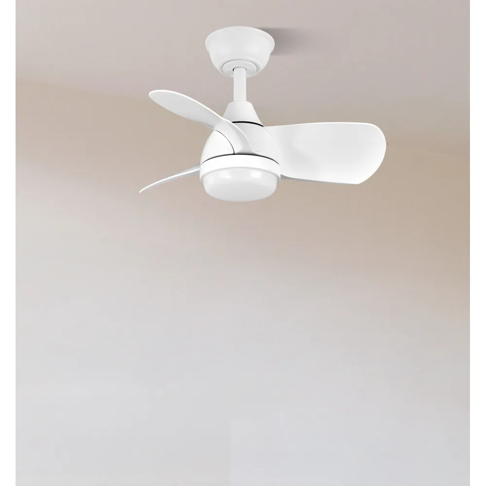 Ventilador Dc 24w Pirdo Blanco 3 Aspas 60d 2400lm 6 Vel. 3000-4500-6000k C/remoto, Memoria Y Temporizador