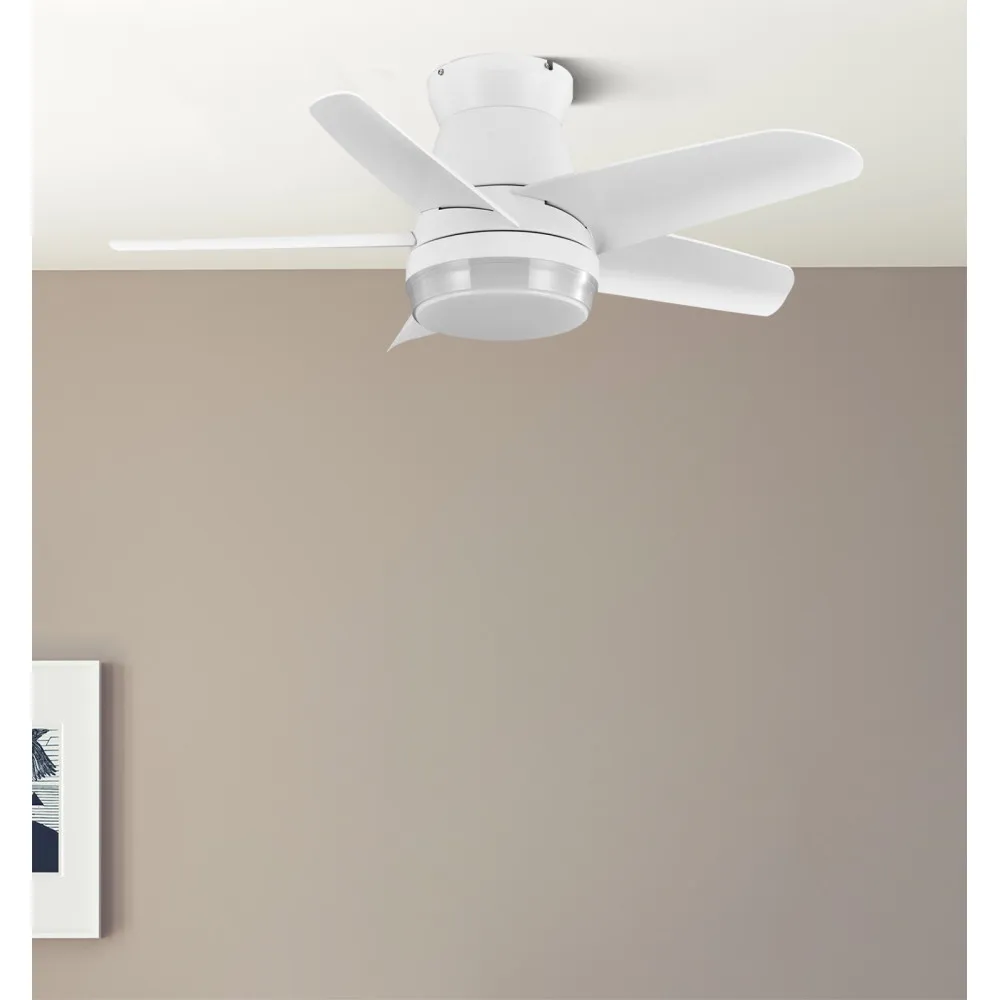 Ventilador Dc Neutron 24w 2400lm Blanc 5 Aspas 91d  3000k,4500k,6000k, Remoto+temporizador+memoria
