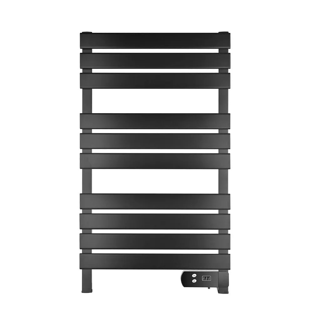 251510459 - Towel rail Elect.aluminium Jalon Black 450w LED display Ip24.protec.timer24h 97x55,5x5,5cm