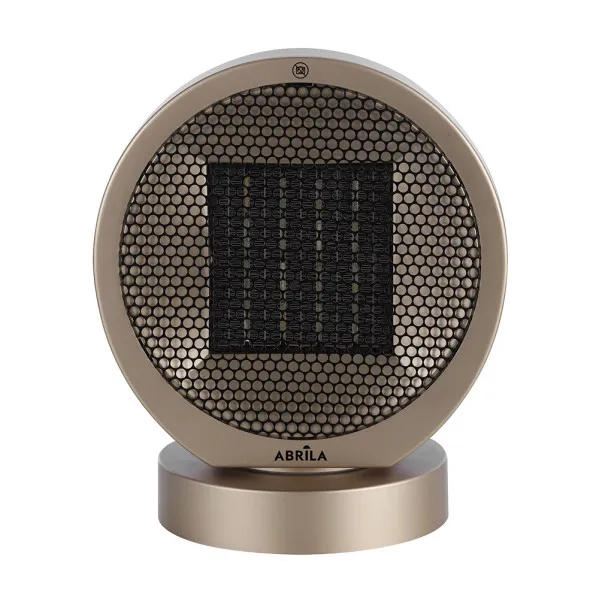 Termovent.ptc Ceramico Pomelo 2000w Negro/oro 2pot 3fun.rotatorio Antivuelco.seguro 29,3x24x18cm