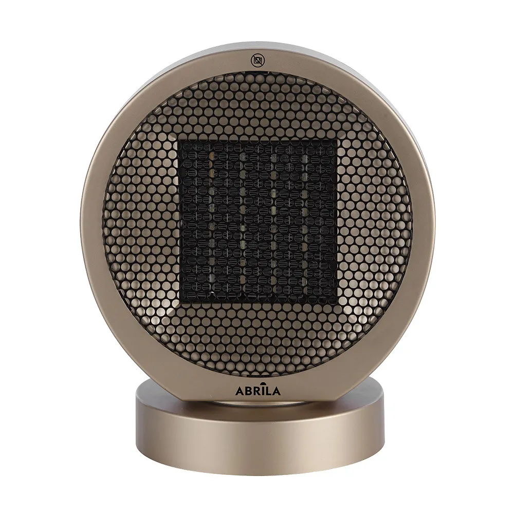 Termovent.ptc Ceramico Pomelo 2000w Negro/oro 2pot 3fun.rotatorio Antivuelco.seguro 29,3x24x18cm