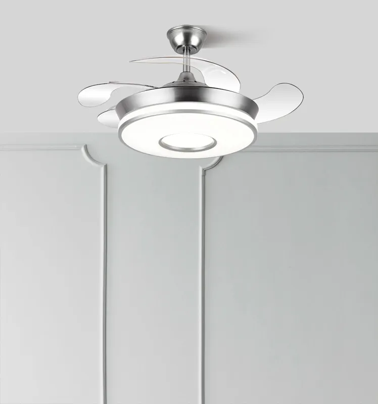 Ventilador Dc Dani 59w 6980lm Niquel 4aspas 6velocidades 91d 3000-4000-6000k Remot+reg.intensidad+memori+tempor 