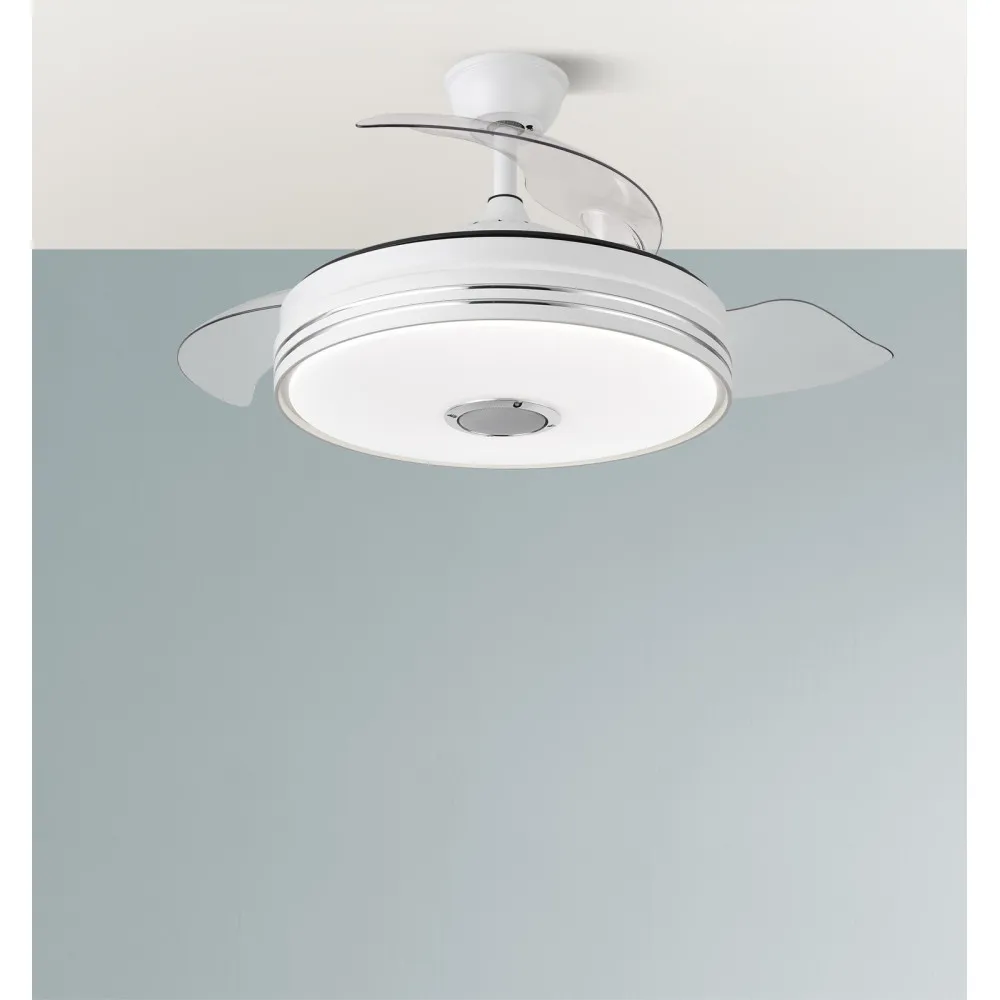 Ventilador Dc Matanuska 72w 6120lm Blanco Bluethooth 32/47x55/108d.3 Aspas Desp.6 Vel.3 Color.
