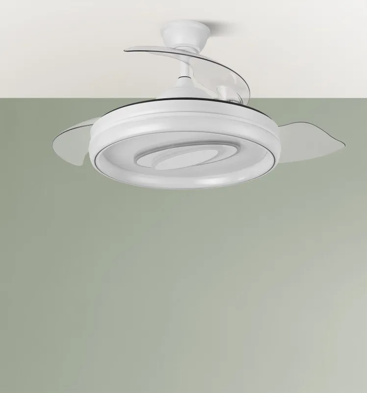 Ventilador Dc Maracana 57w Blanco 3asp.107d 5980lm 3000-4500-6500k Reg.intensidad+remoto+memoria+temporizador