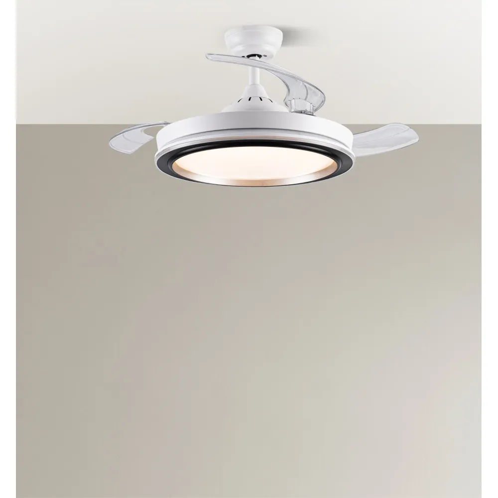 Ventilador Dc Picolo 72w 6226lm Blanco/negro 3 Aspas Desp. 106d 3000-4000-6500k Remoto, Memoria