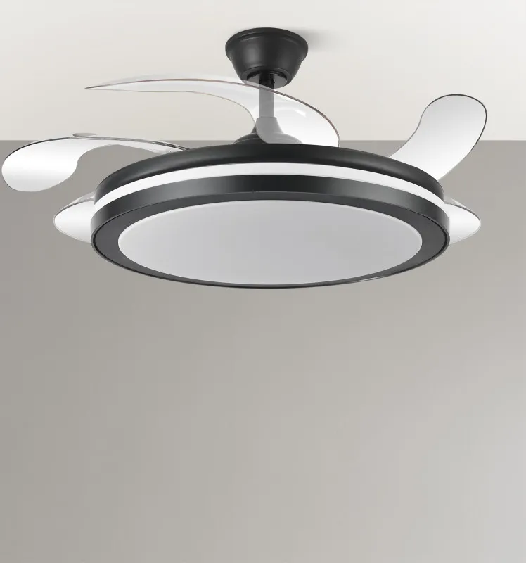 Ventilador Dc Esparta Maxi 80w 10255lm Negro 132d 5asp 3000-4000-6000k Remoto+temporizador+memoria