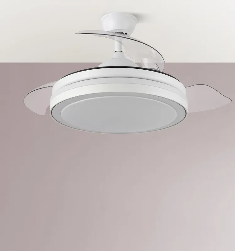 Ventilador Dc Esparta Plus 72w 6120lm Blanco 3 Aspas Desp. 107d 3 Colores C/Remoto+ Temporizador+ Memoria
