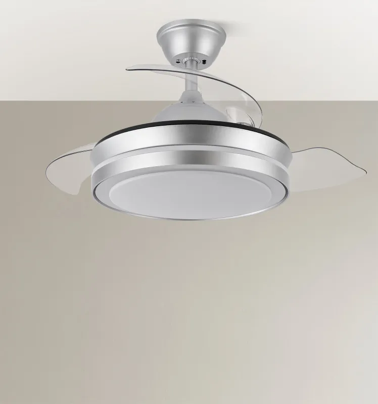 Ventilador Dc Esparta Mini Plata 72w 6120lm 91d 3asp.d Esp.3000-4000-6000k Remoto+tempor+memori
